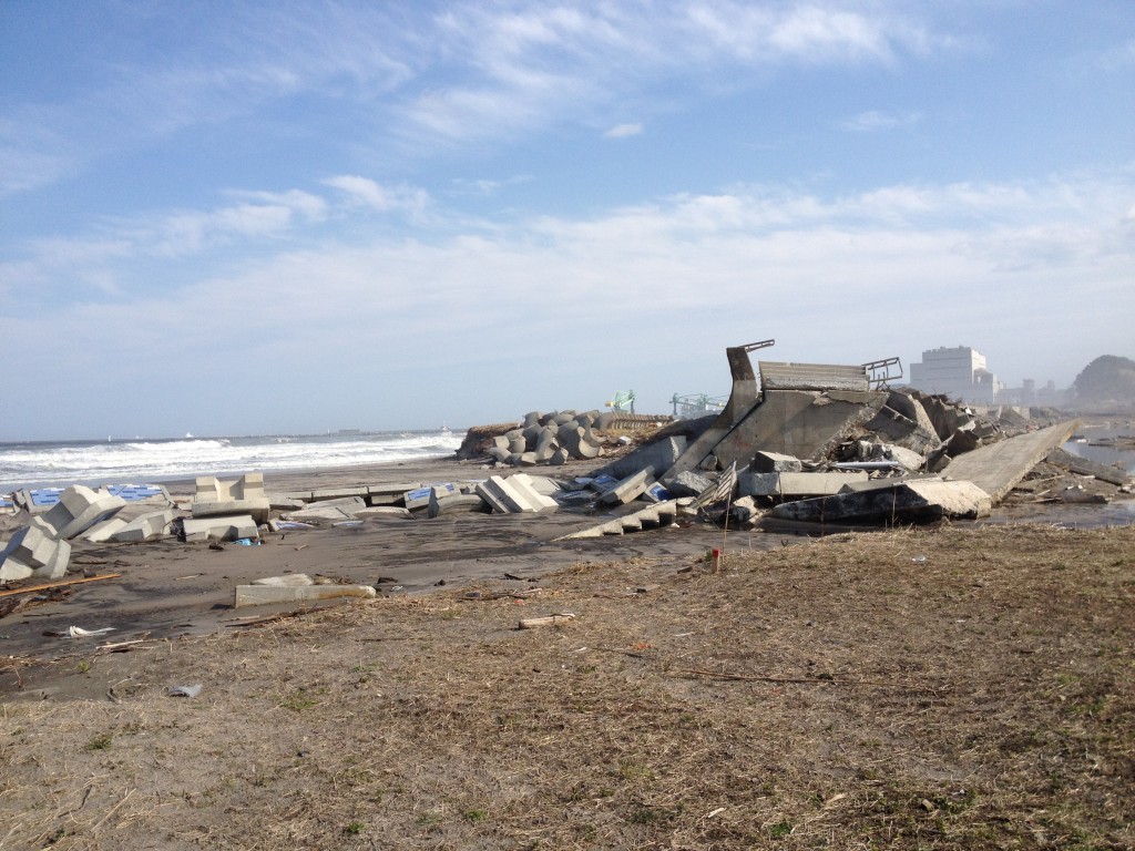 南相馬の海岸で