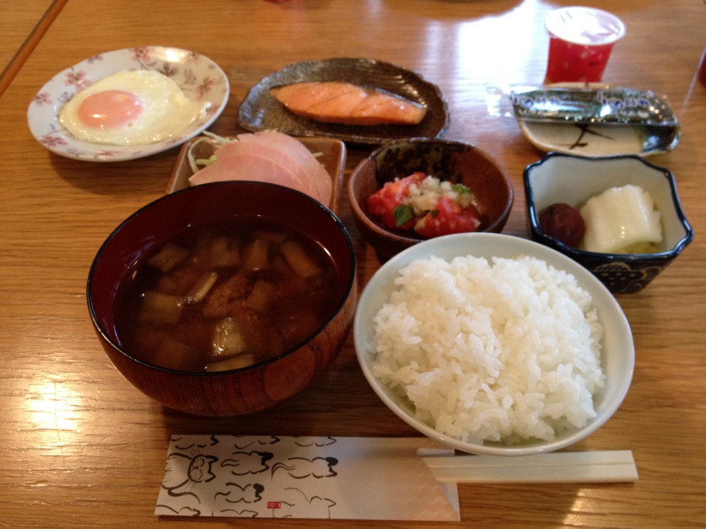 ペンションでの朝食